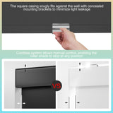 Boolegon Blackout Cordless Roller Shades, Window Blind with Thermal Insulated, UV Protection Fabric, Free-Stop System Roller Blind for Home, Office, Black, Custom Size Boolegon