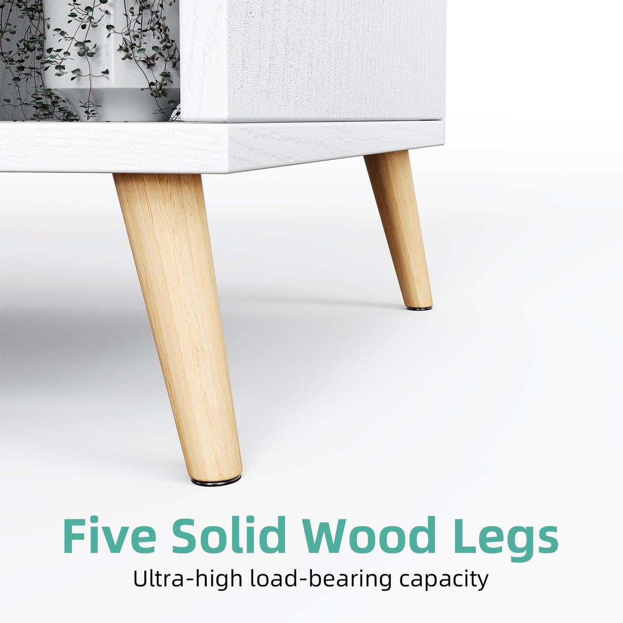 8-Cube Bookshelf 2 Tier Modern Bookcase with Legs, 11in Shelf Opening, 47" Wood Bookshelves Storage Organizer Shelf, Freestanding Open Book Shelves for Bedroom Living Room Office, Modern White Flrrtenv