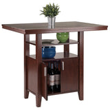 Winsome Albany High Dining Table, Walnut, 29.92 in x 41.73 in x 35.83 in Winsome