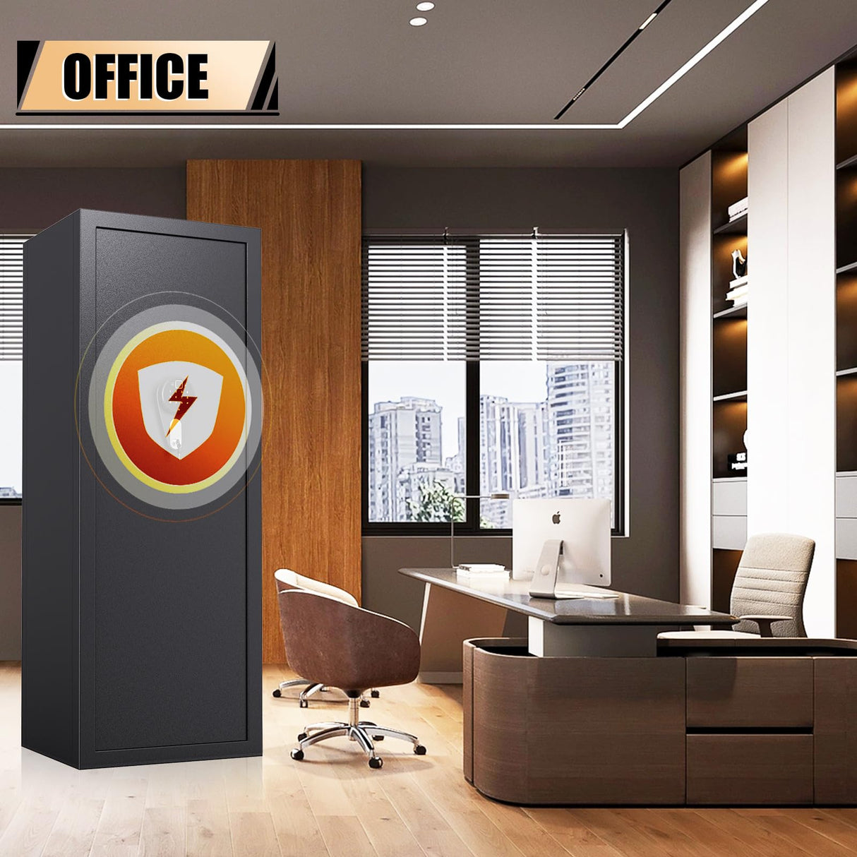 LBVSKK 14-18 Gun Safe,Gun Safe for Rifles and Pistols, Biometric Fingerprint Large Gun Cabinet Rifle Safes for Home, Adjustable Rack,Silent Mode LBVSKK