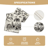 Artoid Mode Tractor Milk Farm Table Runner, Cow House Fall Kitchen Dining Table Decoration for Outdoor Home Party 13x72 Inch Artoid Mode