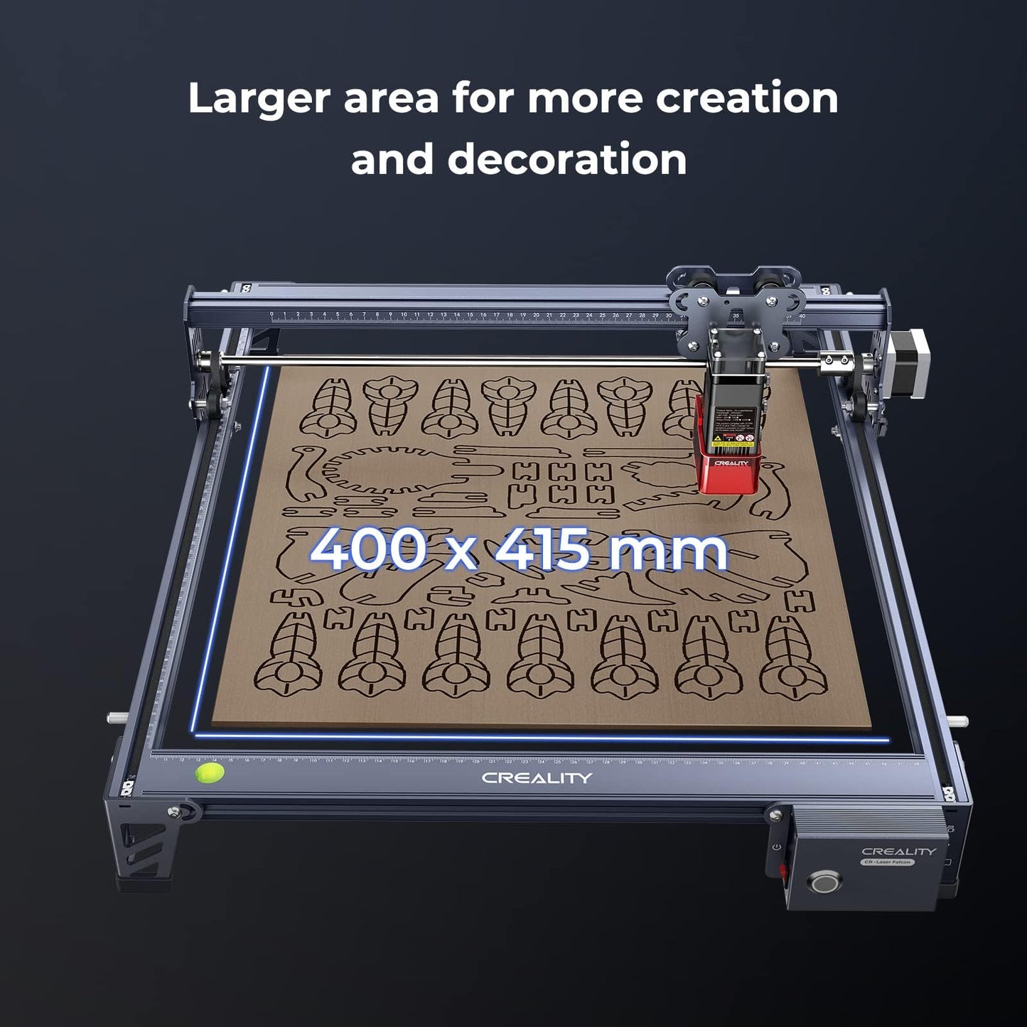 Creality Falcon 5W Laser Engraver, 72000mW Output Power Efficient Laser Engraving Machine, 10W Laser Cutter, CNC Machine for Wood, Metal,Paper, Acrylic, Leather - WoodArtSupply