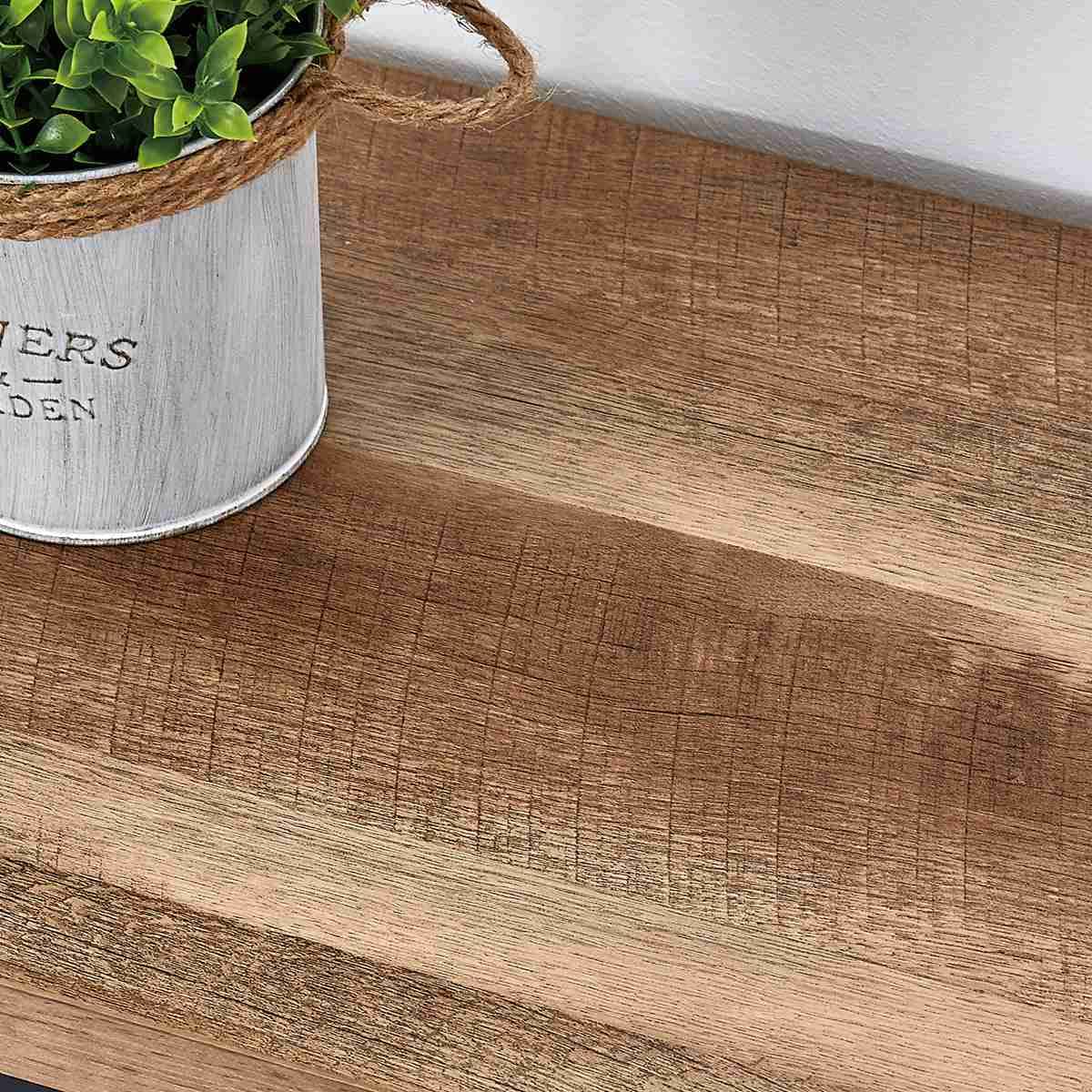 FATORRI Rustic 6 Cube Storage Organizer Shelf, Wood and Metal Cubby Bookcase, Industrial 4 Tier Cube Bookshelf (Rustic Oak) FATORRI