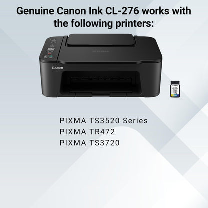 Canon CL-276 Genuine Color Ink Cartridge, Compatible with TS3520/3522, TR4720/4722, TS3720/3722