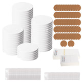 312 Pcs Ceramic Car Coasters with Bags and Cards Set 2.64” Sublimation Car Coasters Blanks Bulk Ceramic Car Cup Holder Coasters with A Finger Notch for Easy Removal Car Coaster Packaging DIY Craft Olutacot