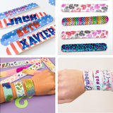 HappyHapi 42 Pack Slap Bracelets White, 8.7 x 1.2 Inch DIY Slap Bands Party Favors for Birthday,Halloween,Christmas, Blank Soft Wristband School Craft Projects, DIY Painting, Corsage, Vinyl Wrapping HappyHapi