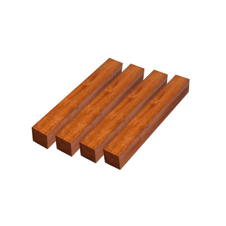 Exotic Wood Zone Honduran Mahogany Turning Wood Blanks (4 pcs) - Kiln-Dried Exotic Wood and Raw Lumber for Sustainable Woodworking, Woodcraft, and Lathe Projects (1" x 1" x 18") Exotic Wood Zone