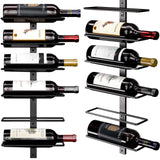 B4Life 12 Bottle Wall Mounted Metal Wine Rack - Heavy Duty Storage Display Holder for Home Bar Wine Cellar B4Life