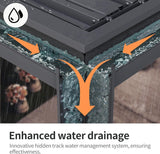 10' × 10' Louvered Pergola, Outdoor Aluminium Canopy with Adjustable Roof Curtains and Netting for Patio, Deck, Garden, Yard, Beach. (Black) GAZEBEST