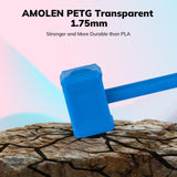 AMOLEN Rapid PETG Basic 3D Printer Filament High Speed PETG 1.75mm Dimension Accuracy +/-0.02mm 500mm/s High Speed Strong Toughness 1KG/2.2lb Dark Blue AMOLEN