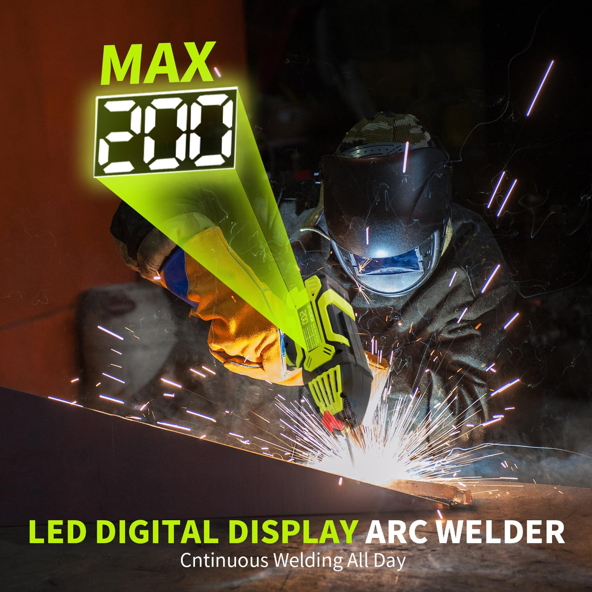 RYOJEGK 20-200A Portable Welding Machine 110V, Handheld Variable Current Adjustment MMA ARC Welder Machine With Display & IGBT Inverter, Soldadoras Portátiles Para for 1/16''-1/8'' Welding Rod RYOJEGK