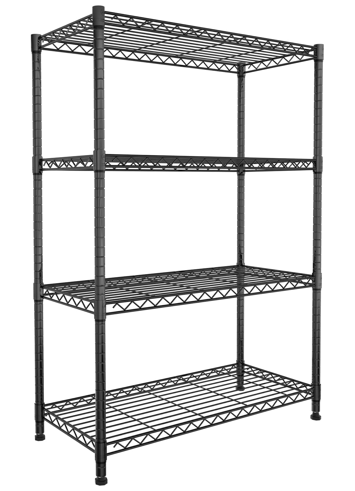 Lynkloft 4-Shelf Metal Shelving Rack 36" L x 14" D x 54" H Garage Storage Shelves NSF Adjustable Wire Shelves Organizer for Kitchen Closet Basement, Each Shelf Can Hold 250LBS, Black Lynkloft