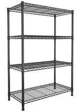 Lynkloft 4-Shelf Metal Shelving Rack 36" L x 14" D x 54" H Garage Storage Shelves NSF Adjustable Wire Shelves Organizer for Kitchen Closet Basement, Each Shelf Can Hold 250LBS, Black Lynkloft