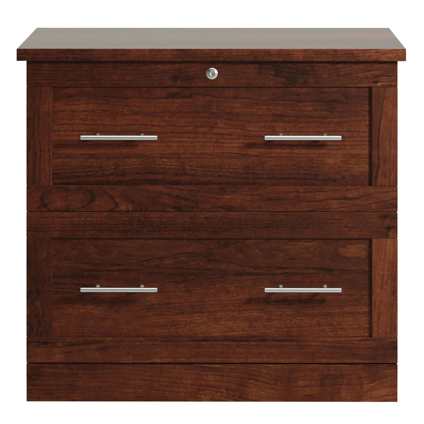 Realspace® 29-7/16"W x 18-1/2"D Lateral 2-Drawer File Cabinet, Mulled Cherry - WoodArtSupply