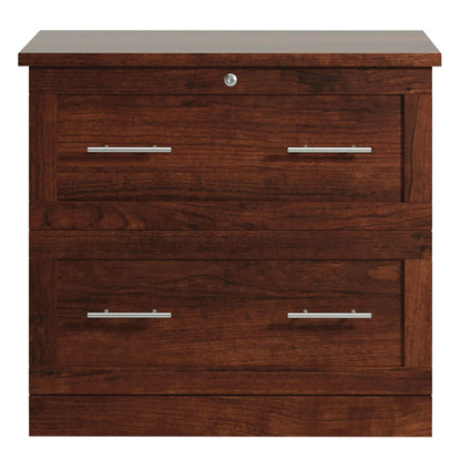 Realspace® 29-7/16"W x 18-1/2"D Lateral 2-Drawer File Cabinet, Mulled Cherry - WoodArtSupply