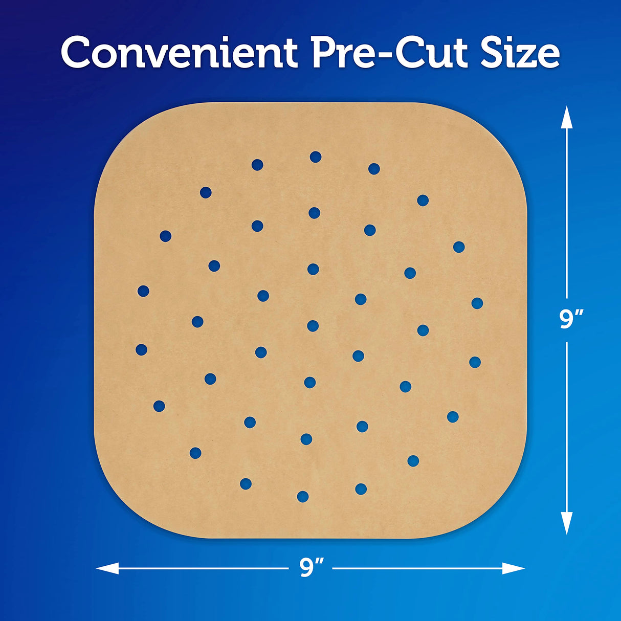 Reynolds Kitchens Air Fryer Liners Disposable, Unbleached Parchment Paper Sheets, 50 Count Reynolds