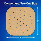 Reynolds Kitchens Air Fryer Liners Disposable, Unbleached Parchment Paper Sheets, 50 Count Reynolds