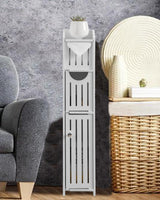 AOJEZOR Bathroom Storage Cabinet: Small Bathroom Storage Cabinet - Toilet Paper Cabinet Fit for Mega Roll,White AOJEZOR