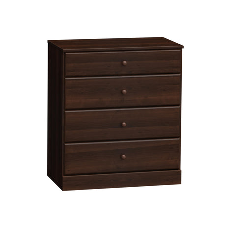 Prepac Astrid Simplistic 4-Drawer Dresser for Bedroom, Functional Bedroom Dresser Chest of Drawers 18.25" D x 30" W x 34" H, Espresso, EDBR-0401-1 Prepac