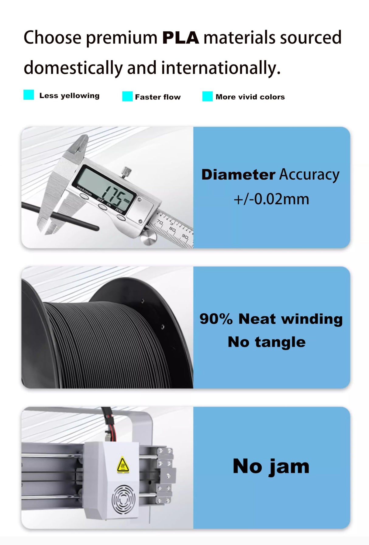 Stronghero3D PLA 3D Printer Filament 1.75mm, Galaxy red,Silk Blue, Silk Purple,Net Weight 1kg Stronghero3D