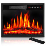 PRETZI 23 inch Electric Fireplace Insert Heater, Recessed Mounted Fireplace with Remote Control & Touch Screen, Adjustable LED Flame Effects, Small Electric Stove for TV Stand, 750/1500W PRETZI