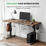 SIAGO Electric Standing Desk Adjustable - 63 x 24 Inch Sit Stand up Desk with Cable Management - 3 Memory Preset Adjustable Height Desk Computer Home Office Desk SIAGO