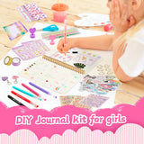 OIHEW DIY Journal Kit for Girls Ages 8-14, Stationary & Diary Set with Stickers,Birthday Gifts for 8 9 10 11 12 13 14 Year Old Girl, Scrapbook Art Crafts Kit Teen Girl Birthday Gift Idea OIHEW