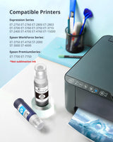 Hiipoo Compatible Refill Ink Bottle Replacement for Epson 502 (Not for Sublimation) for ET-2750 ET2720 ET-2803 ET-2800 ET-3750 ET-4750 ET-3760 ET-4760 ET-2850 ET-4800 ET-3700 ET-15000 Printer Hiipoo