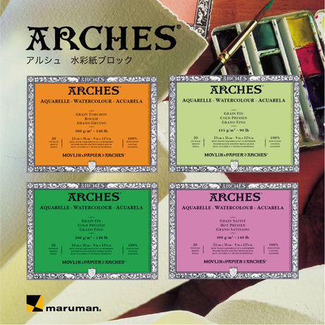 Arches 200177170 Watercolor Block Cold Press, 12X16-Inch, 20 Sheets Arches