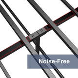 LIKIMIO King Bed Frame and Headboard, Easy Assembly, Noise-Free, No Box Spring Needed, Heavy Strong Metal Support Frames, Vintage Brown LIKIMIO