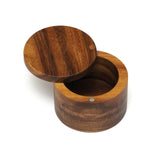 Lipper International Acacia Wood Salt or Spice Box with Swivel Cover, 3-1/2" x 2-1/2" Lipper International