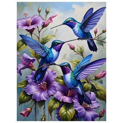 Paint by Numbers Kit for Adults, Hummingbirds Paint by Numbers Kit for Adults Beginners, DIY Acrylic Painting on Canvas for Home Wall Art Decor(16x20Inch