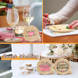 36 Pcs Unfinished Wood Coasters for Crafts,Cymuber 4 Inch Blank Wooden Coasters,Blank Coaster with Non Slip Pad for DIY Stained Painting Wood Engraving Wedding Halloween Christmas Home Decoration Cymuber