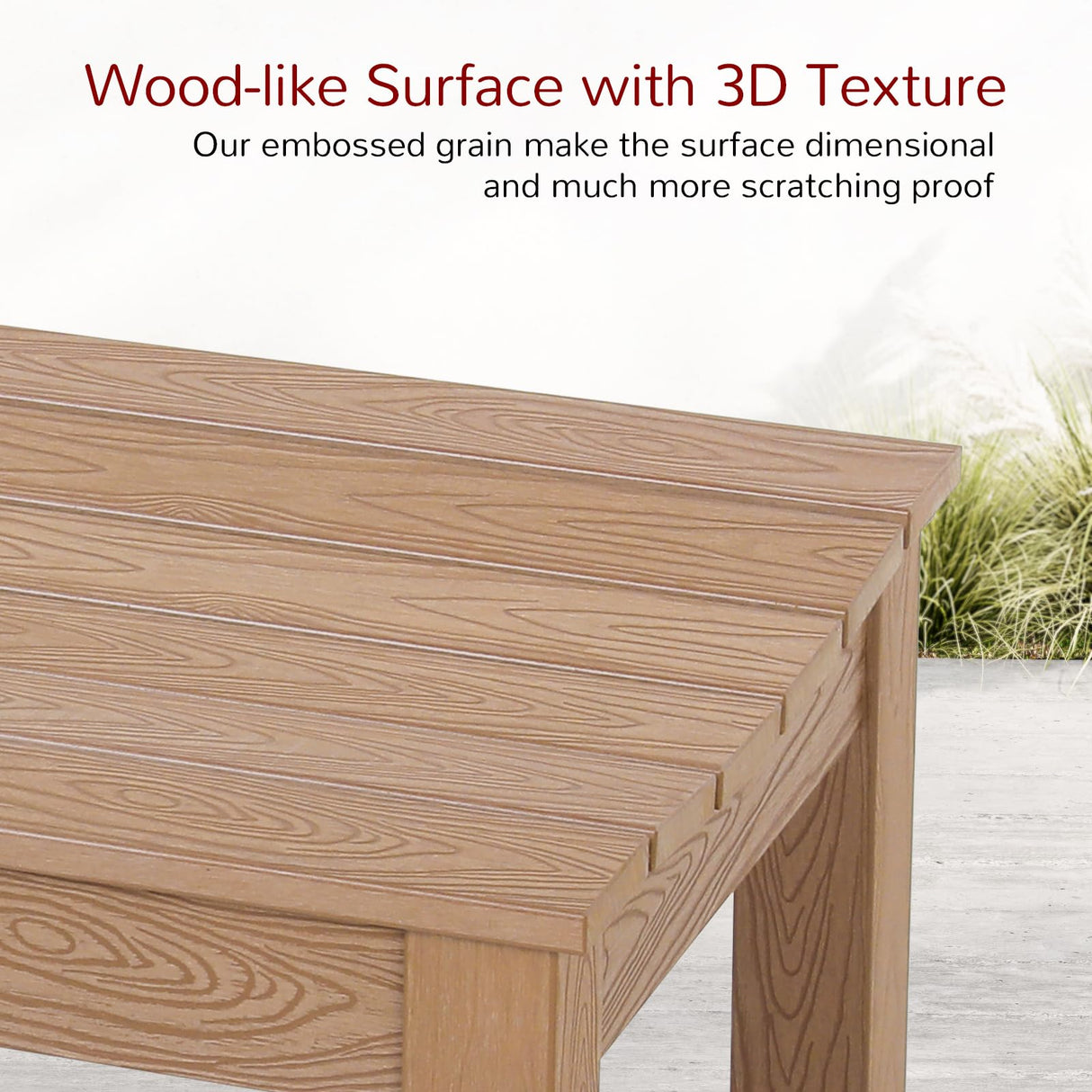 Stoog Teak Two-Person Outdoor Backless Bench with 800 lbs Capacity and All-Weather Durability Stoog