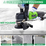 SDRTOP 800W Electric Wet Stone Polisher 4'' Variable Speed Grinder Buffing Machine, Countertop Concrete Polisher with 7PCS Diamond Polishing Pads for Granite, Tile, Cement Floor SDRTOP