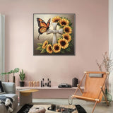 STGLCR Diamond Art Kits for Adults, Cross Diamond Painting Kits for Beginners, 5D Sunflowers Round Full Drill Gem Art for Adults, Paint by Diamonds Pictures DIY Crafts Kits 12x12inch STGLCR