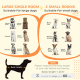 PawHut Furniture Style Dog Crate with Removable Divider, Dog Crate Side End Table Indoor with Double Doors, for Small to Large Dogs, 47" x 23.5" x 35", Walnut PawHut