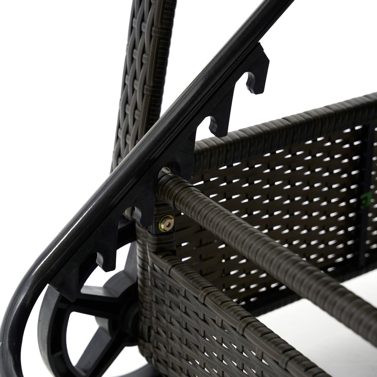 Outsunny Wicker Outdoor Chaise Lounge, 5-Level Adjustable Backrest PE Rattan Pool Lounge Chair with Wheels, Cushion & Headrest, Mixed Brown and Cream White Outsunny