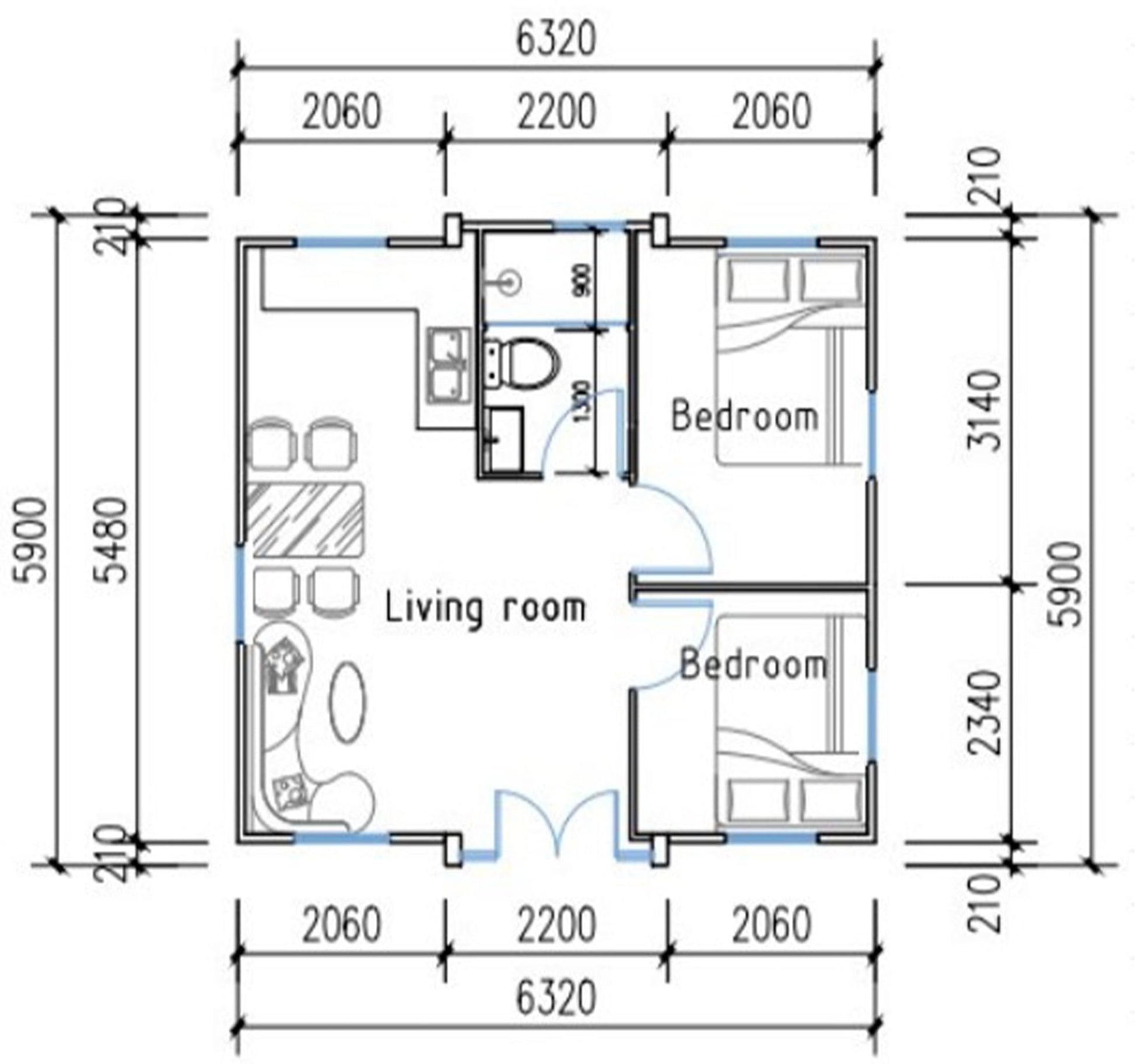 Portable Prefabricated Tiny House 20X20ft, Mobile Expandable House, Outdoor Storage, Modern Study Steel Storage House with Restroom, Kitchen, Cabinet, Sink, Outlets - WoodArtSupply