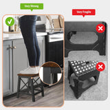 YINMIT Step Stools for Adults and Kids, Wooden Small Step Stool with Non-Slip Feet, Rectangular Stepping Stool for High Bed, Using for Bedroom, Kitchen and Living Room, Hold Up to 500 lbs YINMIT