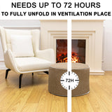 AbunHeri Outdoor Ottoman Outdoor Ottomans for Patio 19x12 Inches Modern Lightweight Foam Stuffed Pouf Outdoor Footstool Footrest Foot Stool Waterproof (Coffee) AbunHeri