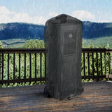 Vertical Propane Smoker with Temperature Control, BBQ Smoker Grill with Cover Outdoor Heavy Duty Three Removable Smoking Shelves, Black PIQUEBAR