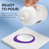 Nicpro Titanium White Color Acrylic Pour Paint, 33.8 Ounce Pre-Mixed Pouring Paint Supplies with Silicone Pour Oil & Gloves for Canvas, Rock, Wood Cell Creation Flow DIY Art Painting, Ready to Pour Nicpro