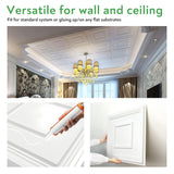 STICKGOO PVC Ceiling Tiles, 2'x2' Glue Up Ceiling Panel White to Prevent Breakage Cover 48 Sq. Ft, Pack of 12 Tiles STICKGOO