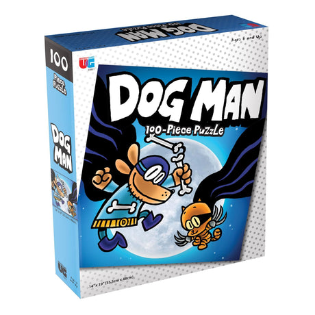 University Games, Dog Man and Cat Kid 100-piece Puzzle. 14 inch by 19 inch Puzzle of Dav Pilkey’s Crime Fighting Duo Contains 100 Pieces for challenging Fun. Ages 6 and up. University Games