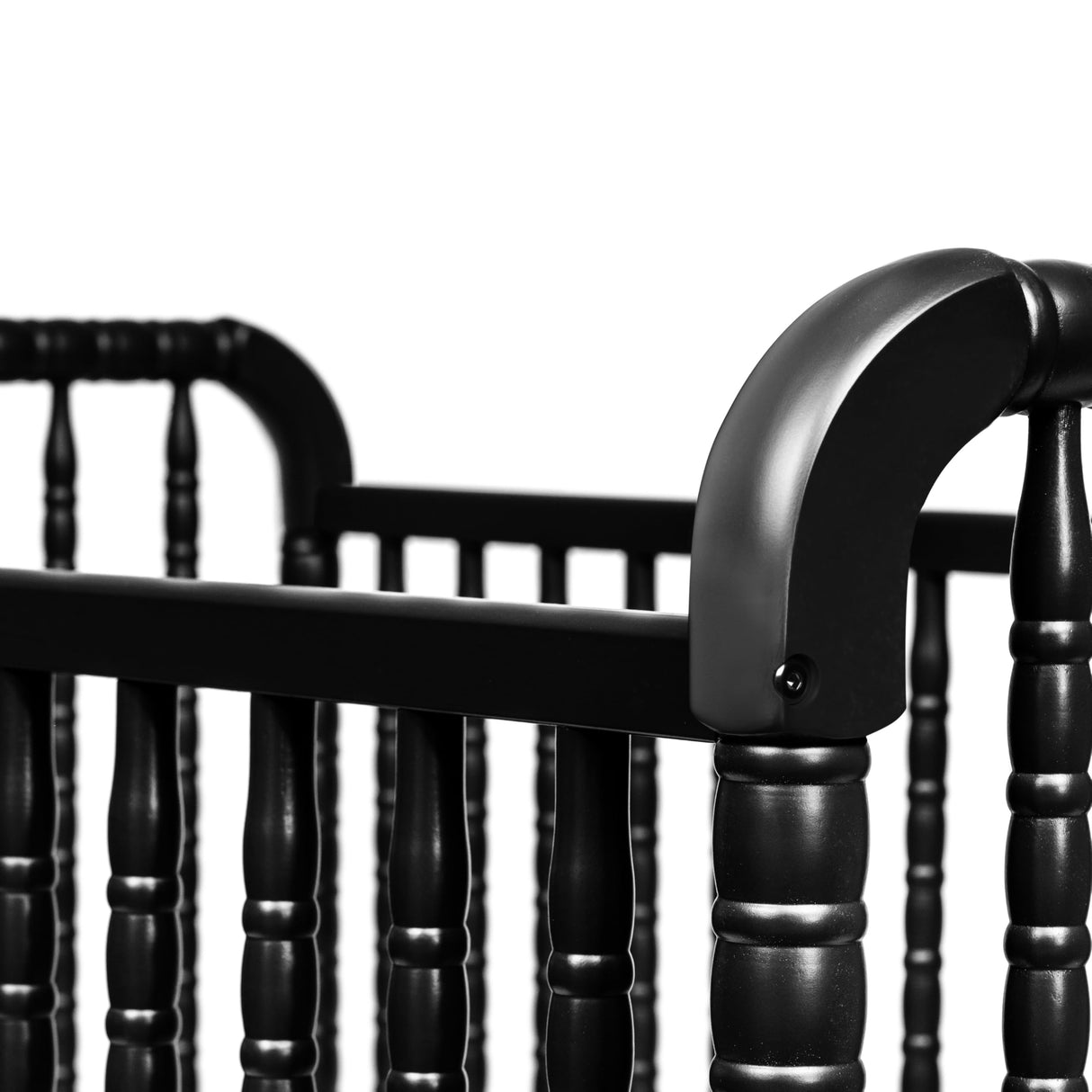 DaVinci Jenny Lind 3-in-1 Convertible Crib in Ebony, Removable Wheels, Greenguard Gold Certified DaVinci