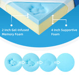 Jamdok 6 Inch Full Foldable Mattress,Gel Infused Memory Foam Trifold Mattress with Storage Bag, Floor Mattress for Guest, Playing,RV Mattress,(75“x 54“x 6“) Jamdok