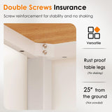 DlandHome 63 inches X-Large Computer Desk, Composite Wood Board, Decent and Steady Home Office Desk/Workstation/Table, BS1-160TW Teak and White Legs, 1 Pack DlandHome