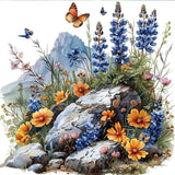 Acudotr Flower Diamond Painting Kits for Adults, 5D DIY Diamond Art Kits for Beginners, Full Drill Diamond Painting Kits for Home Wall Decor, 12x12 Inch Acudotr