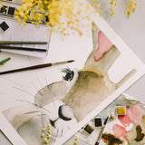 Sherr 300 Sheets 3 Sizes Painting Paper 90 lb/ 160 GSM White Artist Drawing Writing Paper for Kids Students Painting Beginners Artists Drawing Sketch, 5 x 7, 6 x 9, 9 x 12(Watercolor) Sherr